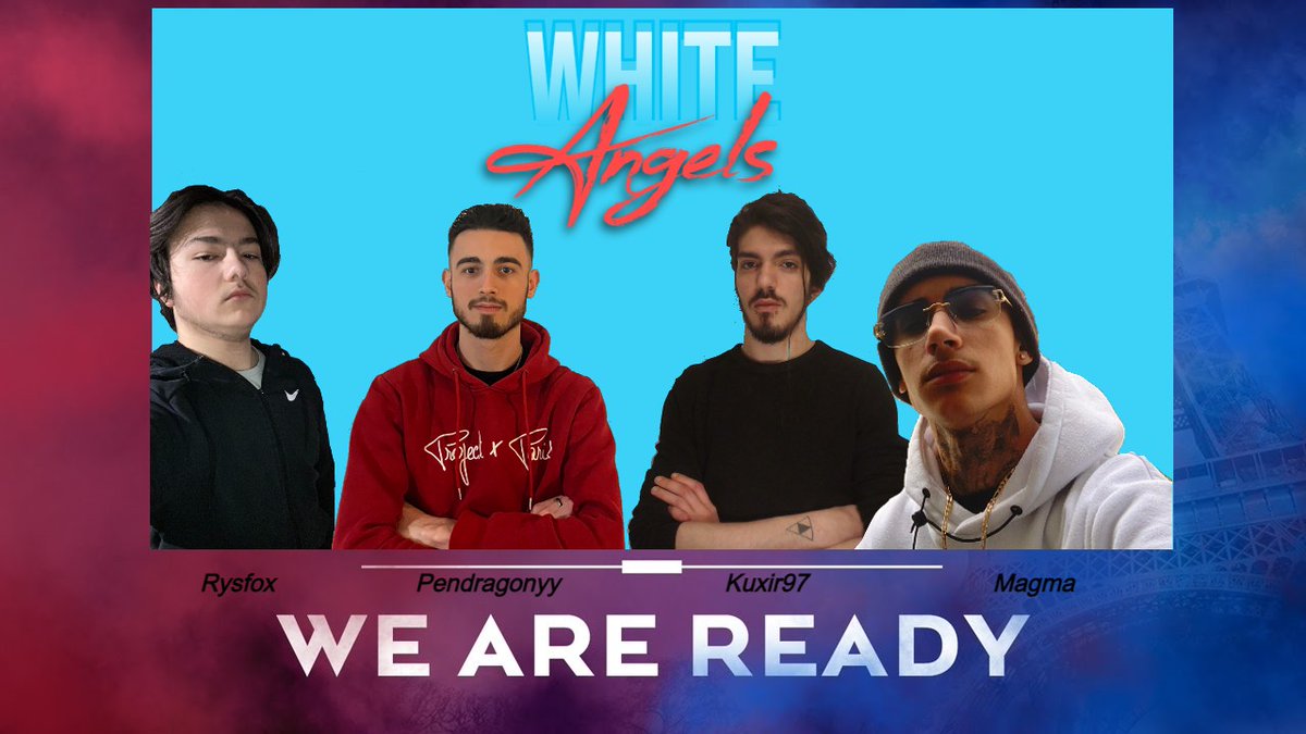Announcing the White Angels roster !

🇫🇷 - @MagmaRL_ 
🇧🇪 - @ryfoxrl0 
🇮🇹 - <a href="/kuxir97/">kuxir97</a> 

Sub :
🇫🇷 - <a href="/Pendragonyy/">Pendragonyy.</a>
