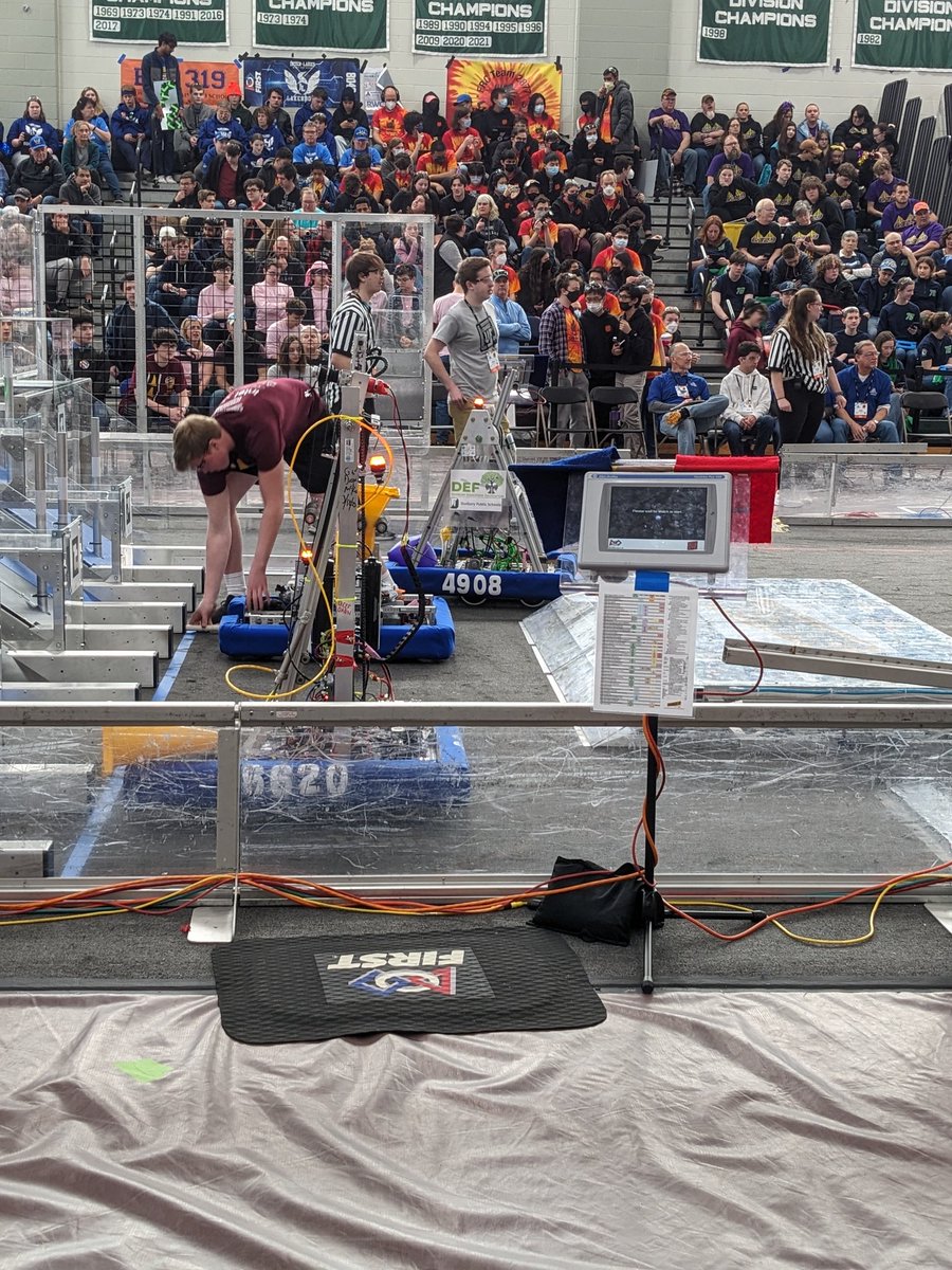 DuxTechEd's tweet image. So proud of @DuxburyRobotics After finishing mid pack last weekend, they got right back to work making improvements. Now they find themselves competing in the 5th seed for the playoffs. Let's Go 4908! Bring home a banner!