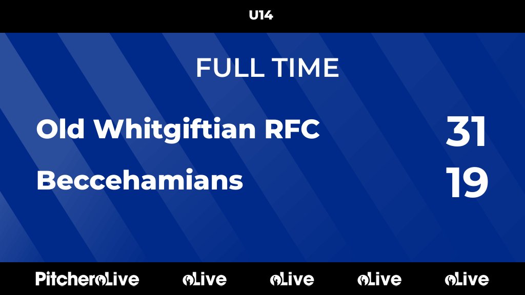 FULL TIME: Old Whitgiftian RFC 31 - 19 Beccehamians
#OLDBEC #Pitchero
pitchero.com/clubs/oldwhitg…