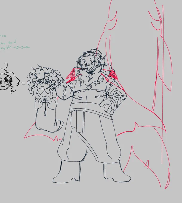 DnD last night, drew a bunch of stuff after the session! check alt text for a speck of context 