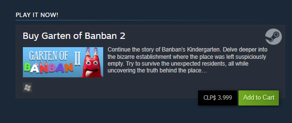 phisnom (CHECK PINNED!) 🧪⚠️ on X: Garten of Banban is mimicking the whole  chapter system many Mascot Horror games use to keep their games updated,  usually through game updates or DLC. however