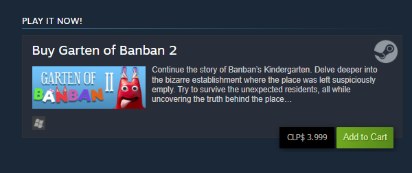 Garten of Banban 2 on Steam