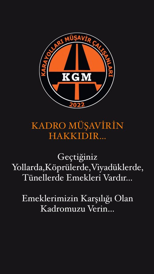 poligon2961's tweet photo. Karayollarının emekçileri,asıl işi yapan biz Müşavir Işçileri olarak hakkımız olan Kadromuzu Talep etmekteyiz
TaşeronunGözüMecliste
#KgmMüşavireKadro 
@vedatbilgn
@RTErdogan @dbdevletbahceli @NureddinNebati @Akparti @ankarakulisi06 @MHP_Bilgi @iyiparti @herkesicinCHP https://t.co/mDbvLGQKZi