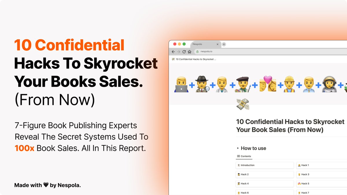 99% of people sleep on Amazon KDP potential.

I just organized the 10 Hacks I used to make millions selling books on Amazon in a report.

This could make you $10,000+ in 2023.

Usually $99, now it's FREE.

RT + Comment "HACK" &amp; I'll DM you the details.

Must be following.