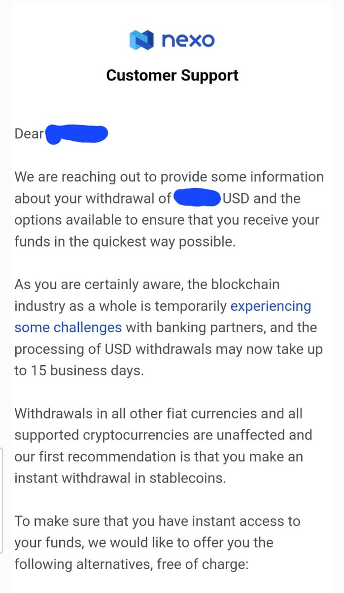 msanpal's tweet photo. @Nexo Hey Nexo, then why 15 days for a Fiat withdrawal?? https://t.co/YwiL85vWMJ