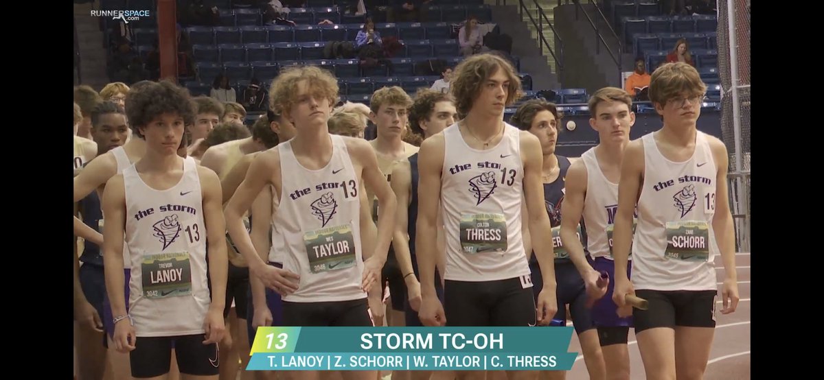 CoachMoorhead's tweet photo. 4x800 m relay team of Zane Schorr, Trevor Lanoy, Wes Taylor, and Colton Thress are Nike Indoor 👑NATIONAL CHAMPIONS👑!!! https://t.co/9ZIgRtu6X1