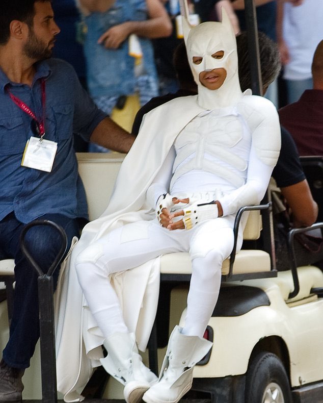 DondaTimes's tweet photo. Throwback to Jaden Smith wearing a white Batman suit at Kanye &amp; Kim’s wedding ceremony (2014) https://t.co/fNevCPqzh7