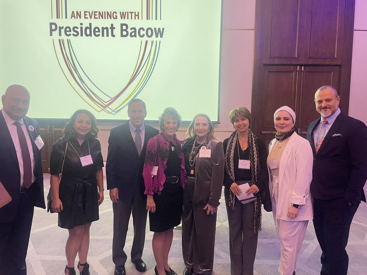 Wonderful to spend an evening with President Larry Bacow, his charming wife Adele and <a href="/HarvardAlumni/">Harvard Alumni Association</a> in #Jordan. Truly <a href="/Harvard/">Harvard University</a> is synonymous with #opportunity to serve, connect &amp; innovate for the greater good, across borders. #HarvardNetwork #Harvard