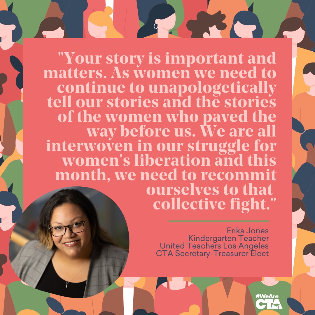 WeAreCTA's tweet photo. Did you know? #WomensHistoryMonth 2023’s theme is “Celebrating Women Who Tell Our Stories.” #WeAreCTA @Erika78Jones https://t.co/SJWiO41FVY