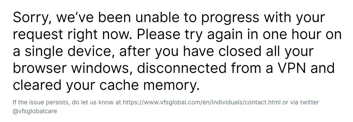 preetamnayak02's tweet photo. @vfsglobalcare I am not able book appointments for my visa. It blocks me out due to technical issue. Here is the snapshot. Kindly assist. https://t.co/0zYfCgbi00