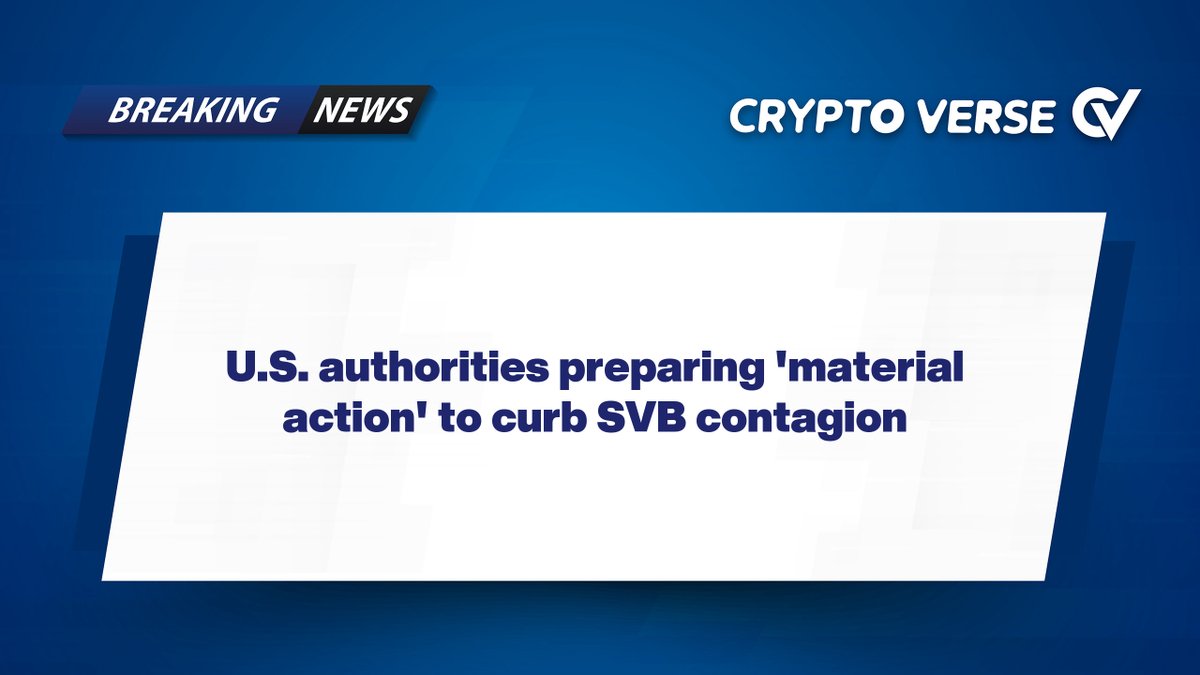 VerseCo_News's tweet photo. U.S. authorities preparing 'material action' to curb SVB contagion

The White House assessed the impact of Silicon Valley Bank's failure over the weekend with a keen attention to venture capital firms and regional banks. https://t.co/4DiugdpbqN