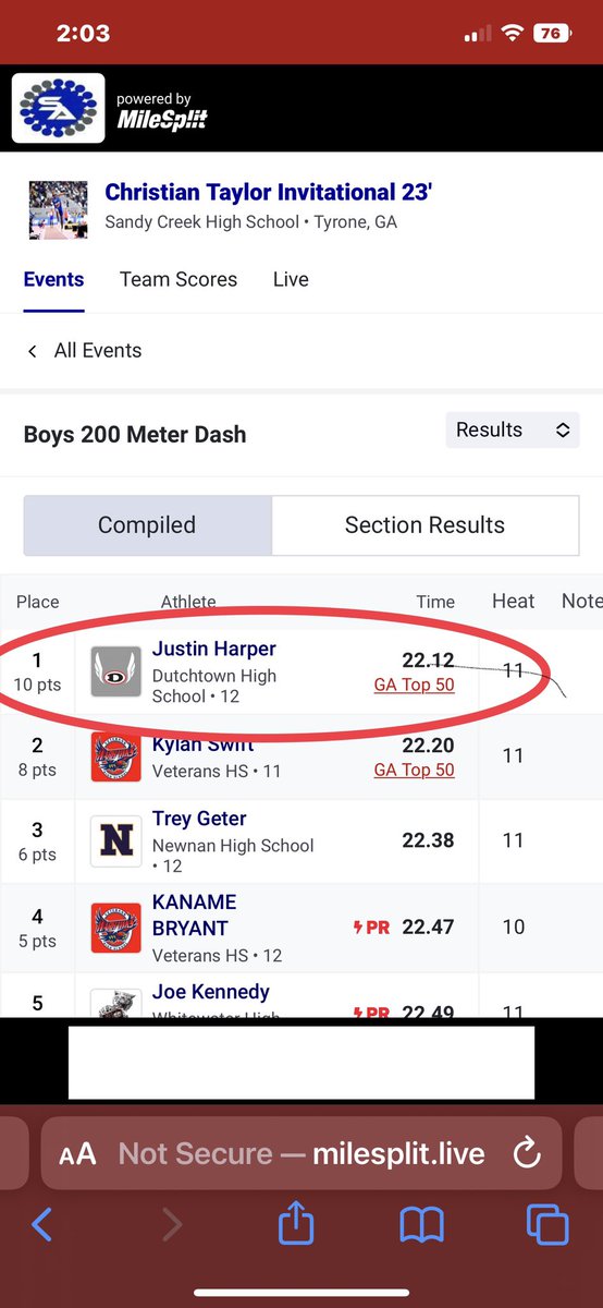 Justin_Harper_'s tweet photo. A good season opener for the 100 and 200 at Christian Taylor Invitational 23’ !!!#Thegrindneverstops😈 https://t.co/xaOzOyN9W1