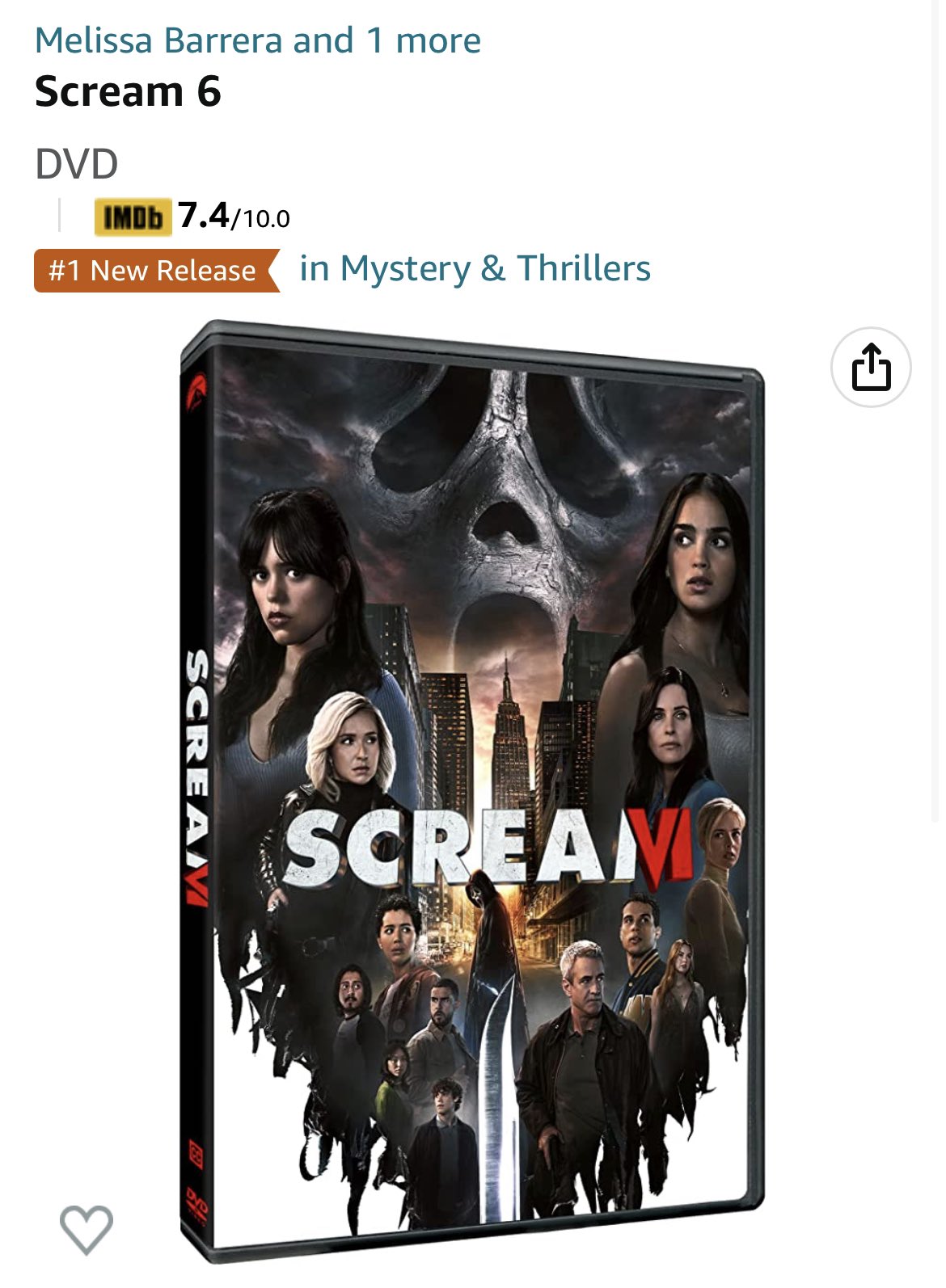 Scream Source  JUSTICE FOR MELISSA on X: #ScreamVI is available for pre  order on  now!! Release date not yet released!!   / X