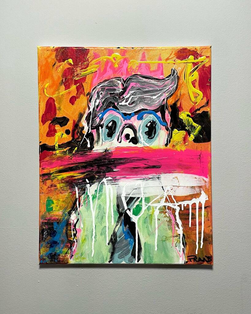 ”Whoa”

#contemporaryart #expressionism #mixedmedia #manic #frenzy #whoa #neoexpressionism