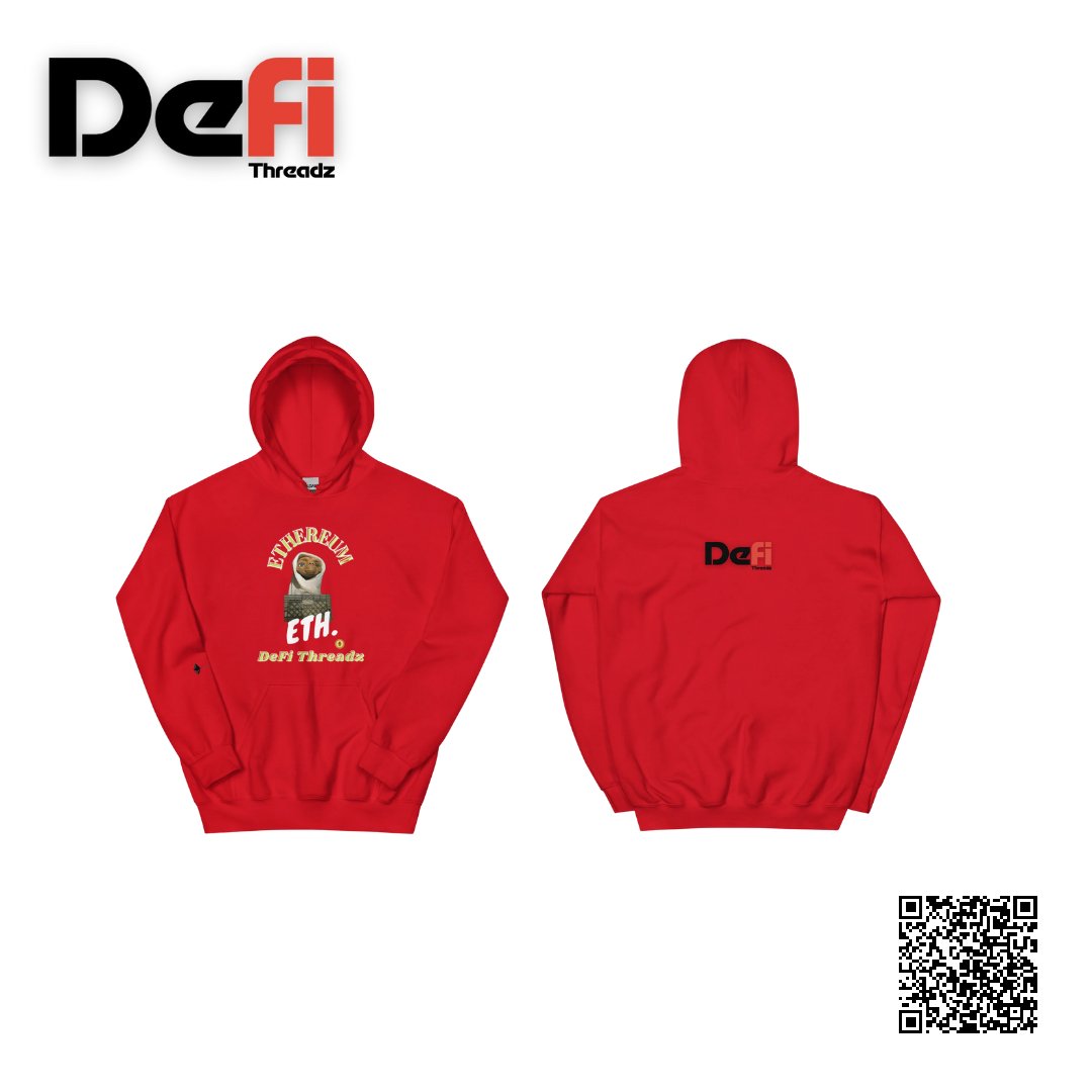 DeFiThreadz's tweet photo. "Stay cozy &amp; stylish in an Ethereum hoodie from DefiThreadz! Get yours now and show off your #crypto pride. #Ethereum #DeFi #Hodl #BlockchainFashion" #DefiThreadz https://t.co/aLek8FAiTY
