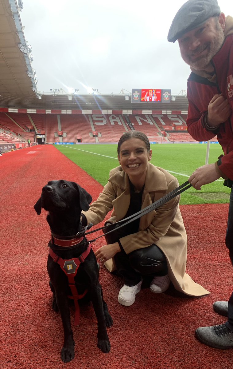 KenzieBenali's tweet image. I’ve had the pleasure of conducting some really memorable interviews over the last 7 years at St Mary’s, but today was the first time I’ve been joined by a four-legged friend &amp;amp; what a treat it was to have @ServiceDogsUK with us. My smile says it all!🐾  #SaintsFC #UniteForAccess