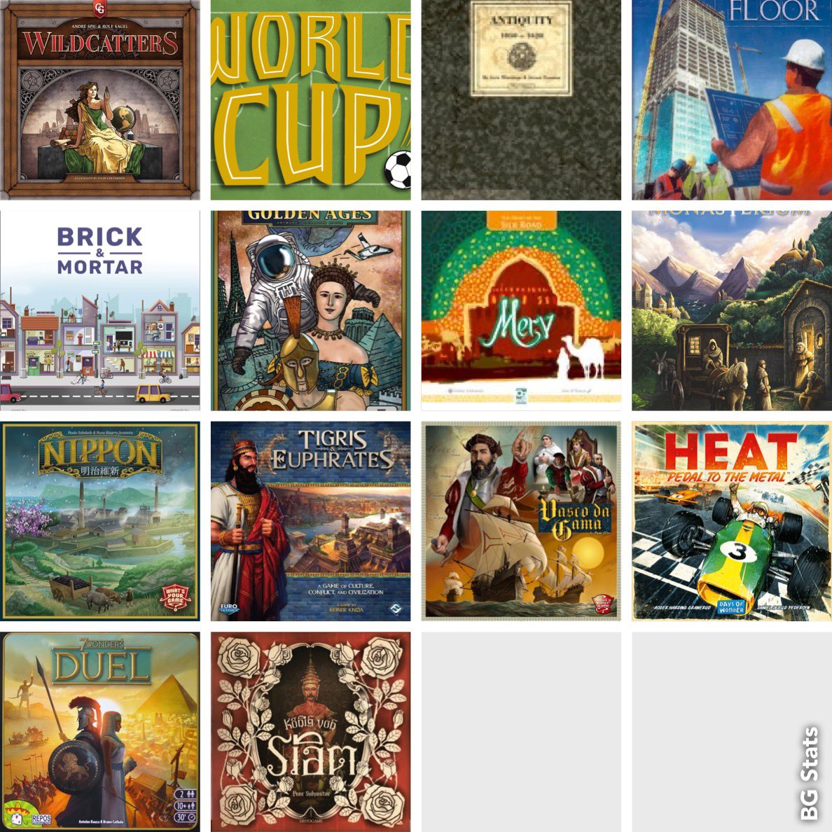 Grandísimo finde! (Los que empiezan por W los he jugado dos veces)