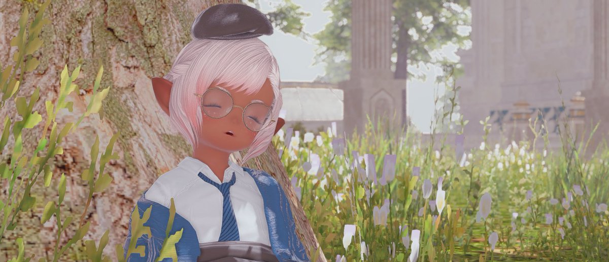 rosepinkwol's tweet photo. "Have I seen Cathleen? No, but she's most like under some tree having a nap somewhere...did you check near the library?"

#GPOSERS | #ffxivsnaps |#lalafell  
#DynamisAcademia | #DynamisAU | #DAMemories https://t.co/UKvBivIFyR