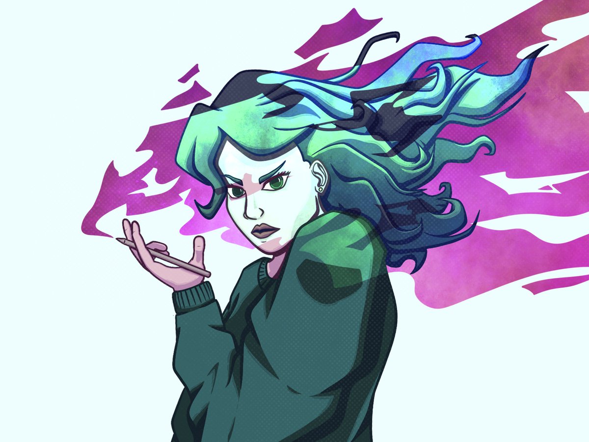 NomancyDesign's tweet photo. Flow State.

Just a concept I had in mind that I wanted to draw. I slipped into doing this kind of kinkier, harder-angled hair style and I really like how it came together. Probably a bit more with this one coming soon!

#illustration #graphicdesigner #art https://t.co/Gni1IWqfJh
