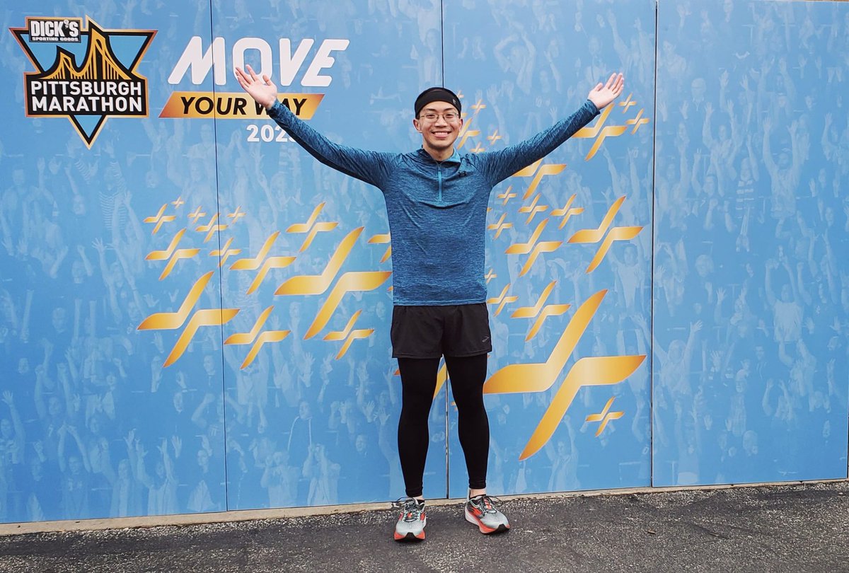 KevinCChiang's tweet photo. 💛 Only EIGHT more weeks until the Pittsburgh Marathon! Can you believe it?! 🥳

🖤 Use my code KEVIN15 for 15% off your registration for ANY event during marathon weekend! Click the link in my profile to learn more! 🏃‍♂️

@PGHMarathon @RUNwithP3R

#RunWithP3R #MOVEPittsburgh https://t.co/GR4iAqiuKu