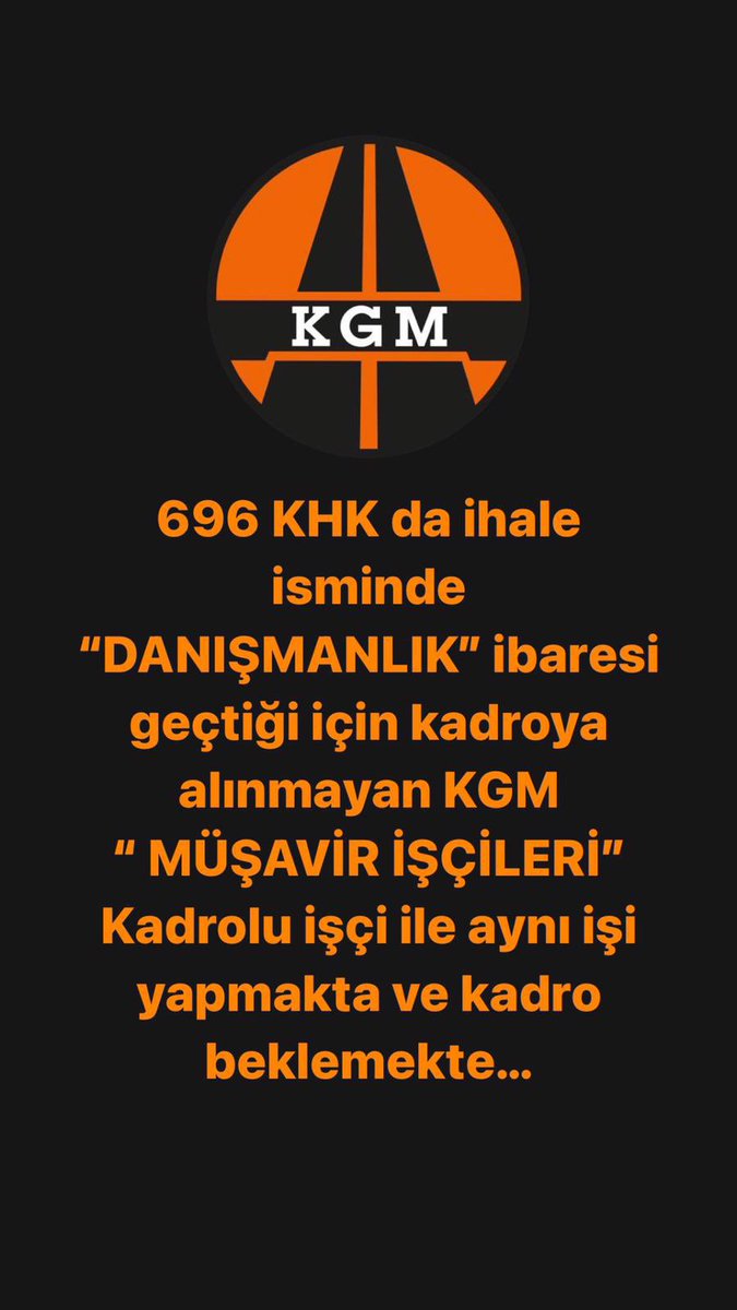 poligon2961's tweet photo. Karayollarının emekçileri,asıl işi yapan biz Müşavir Işçileri olarak hakkımız olan Kadromuzu Talep etmekteyiz
TaşeronunGözüMecliste
Taşeronsorunu HalaDuruyor
@vedatbilgn @RTErdogan @dbdevletbahceli @NureddinNebati @Akparti @ankarakulisi06 @MHP_Bilgi @iyiparti @herkesicinCHP https://t.co/rBrV1sCGhk