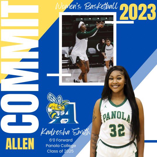 kadresha's tweet photo. I just want to thank God for allowing me to continue playing the sport that I love. Big thanks to @xocoachtee for being so patient with me ! @AllenU_WBB Lets Work !💙💛 https://t.co/lvtZFL1njT