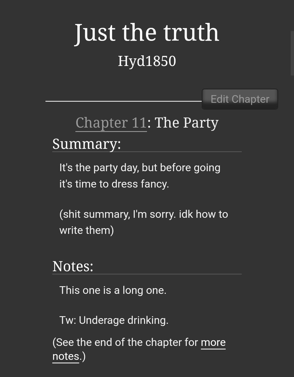 Hydwrites_ontwt's tweet photo. CHAPTER 11 "The party' out now!
(From Just the truth)

🔗Ao3: https://t.co/s8Mei7PbGs https://t.co/w4XRtCXJy9