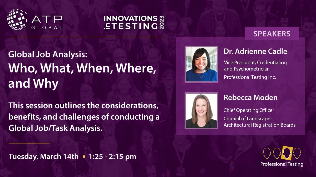 Excited to be presenting with Rebecca Moden from <a href="/CLARBHQ/">CLARB 🌎</a> at the <a href="/atpconf/">ATP Conference</a> conference!

<a href="/TestPublishers/">ATP</a> #innovationsintesting