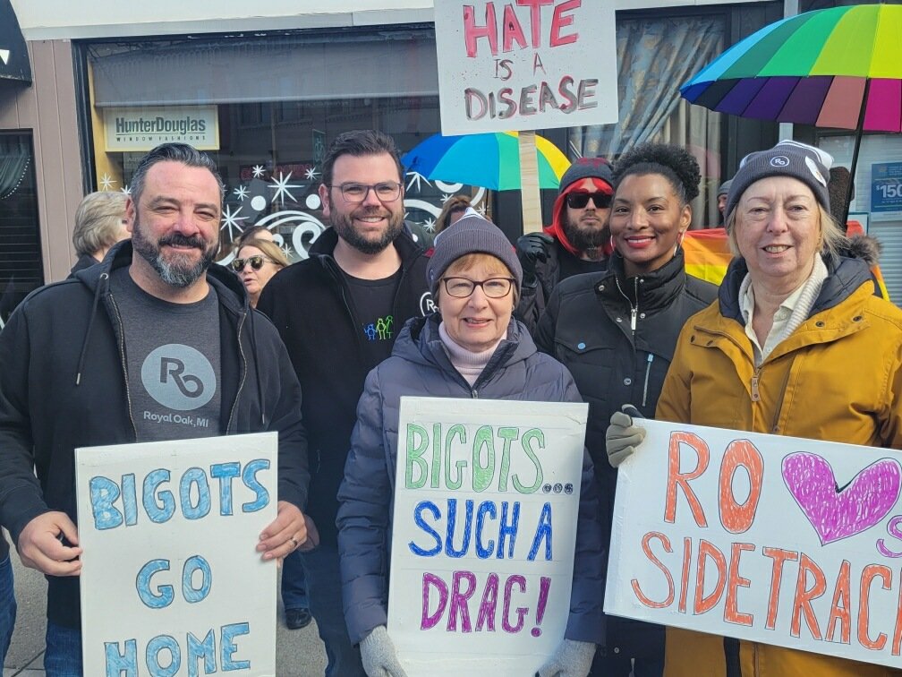 BrandonKolo's tweet photo. What an amazing community we have here in Royal Oak! Saturday, we saw an incredible outpouring of support for inclusivity and acceptance at Sidetrack Bookshop . 

1/4 https://t.co/8oqaCidCwE