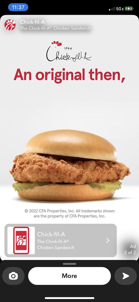 visionblurrr's tweet photo. it should be illegal to get Chick-fil-A ads on a sunday https://t.co/UKEhKaotSX