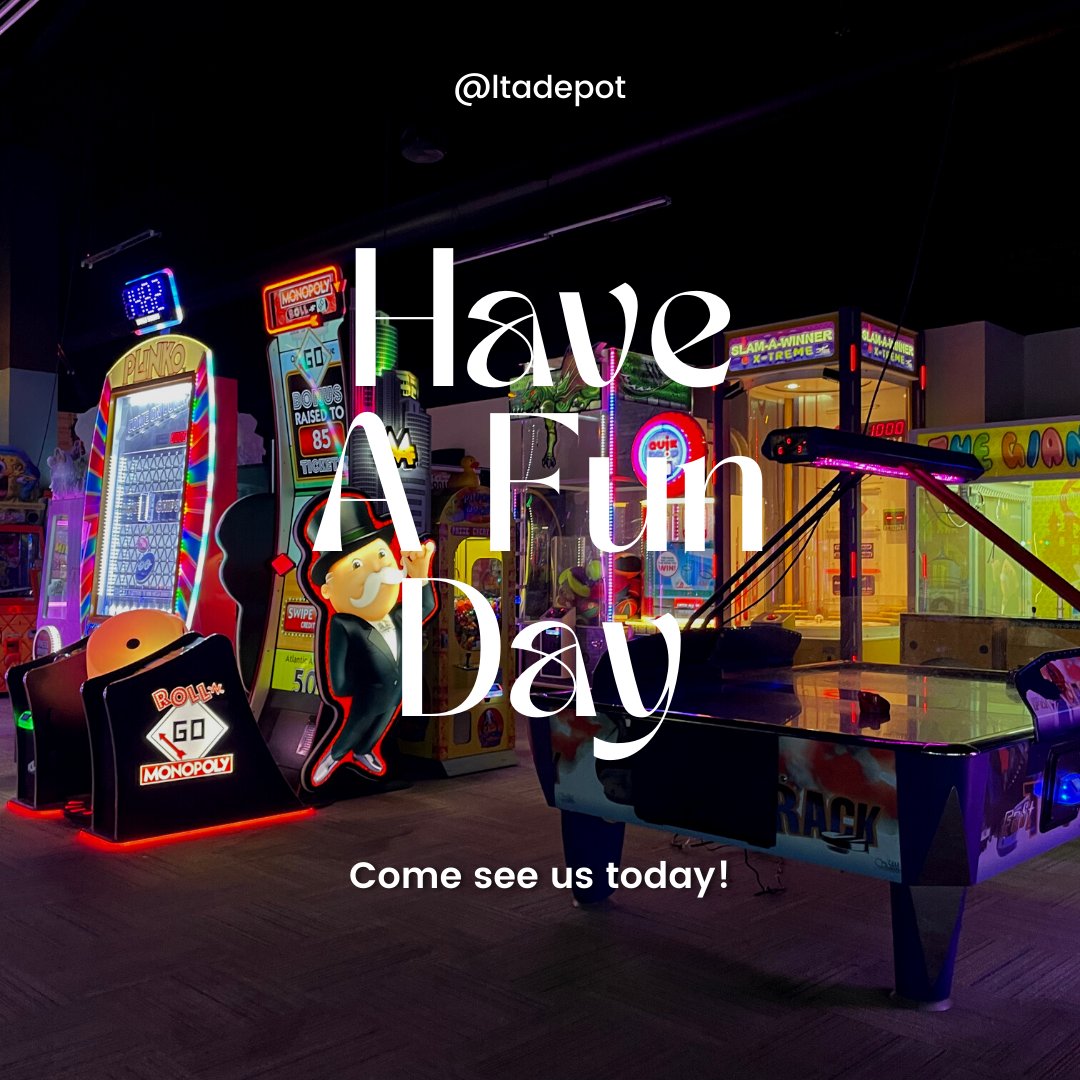 HAPPY SUNDAY! Looking to have some fun before the new week starts? Bring your friends and family down to LTA Depot for some quality time together. We have games, bowling, prizes, laser tag, food, drinks, AND SO MUCH MORE! We’ll see you soon!🙌🏼