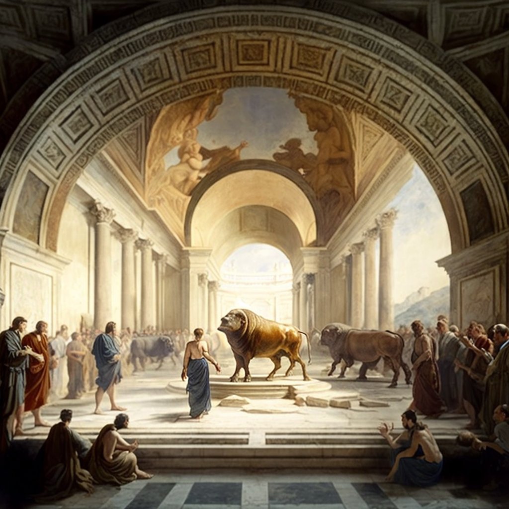 Virtarius's tweet photo. Witness ..  'Bull Scene'

'Renaissance Creatures' Collection on opensea

https://t.co/LzUCXYG4GI

#NFTart #cryptoart #digitalcollectibles #blockchainart #NFTlover #artforsale #NFTcommunity #rareart #NFTgallery #NFTinvestor #NFTmarketplace #HistoricalFiction #NFTaddicts https://t.co/FO2uQUuraW