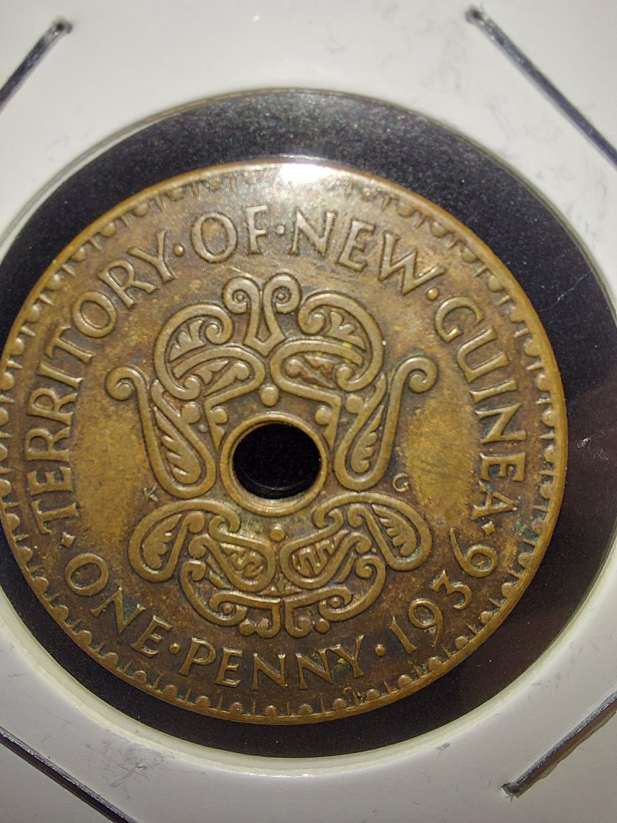McCormark's tweet image. 1936 New Guinea penny. Minted during a gold rush that started 10 years earlier. The discovery brought in prospectors looking to cash in and strip the island of its precious metals