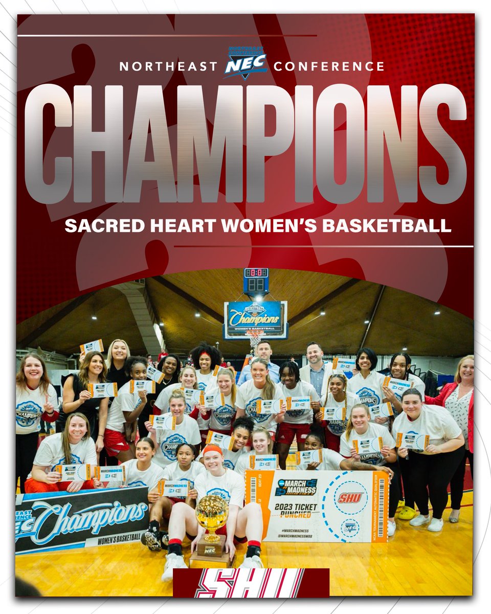 𝑪𝑯𝑨𝑴𝑷𝑰𝑶𝑵𝑺 🏆
Congratulations to <a href="/sacredheartwbb/">Sacred Heart University Women's Basketball</a> on winning the 2023 NEC women’s basketball championship 👏🏆
#WeAreSHU