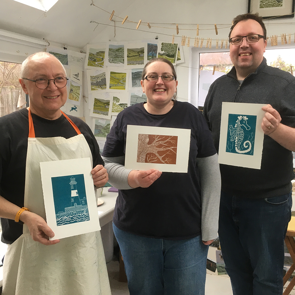 Design_York's tweet photo. “Such a pleasant and relaxing environment. Michelle is very encouraging &amp; brings out the creativity within! Great conversation in the group a brilliant day!”

#inocut #printmaking #reliefprint #York #visityork  #printworkshop #thingstodoinyork https://t.co/geFz7stxnm
