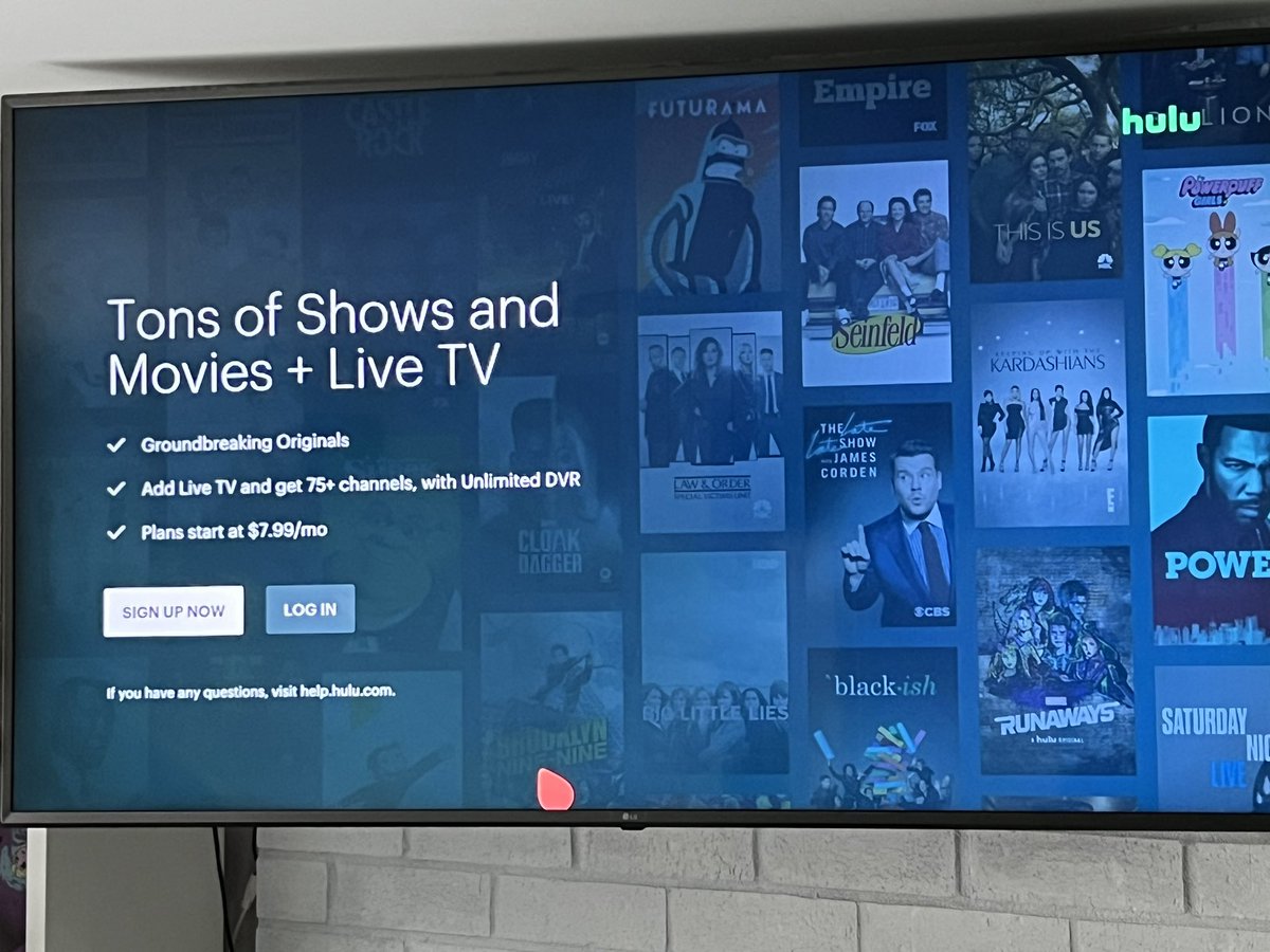 Dyercoding's tweet photo. @hulu_support  I was just watching the @THEPLAYERSChamp, turned my tv off for a minute, and now I’m being forced to log in.

Do I need to open a support ticket because this can’t be normal behavior? https://t.co/yNRIypLohe