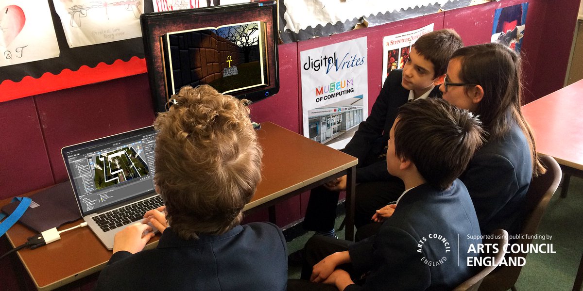 Videogame development &amp; code club. ONLY 3 PLACES LEFT! Beginner to experienced. Digital Writes at the Museum of Computing. Work on a full-scale survival-horror, to be published on the top online game stores. Create characters, design levels, write code. bit.ly/DWDevs