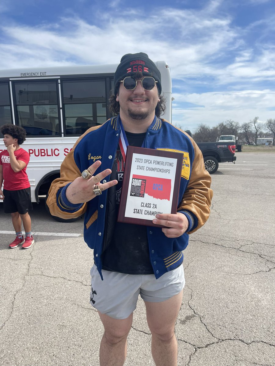 Your 2x 242lb wt. class State Champion with a total of 1,535 (PR is 1,555)