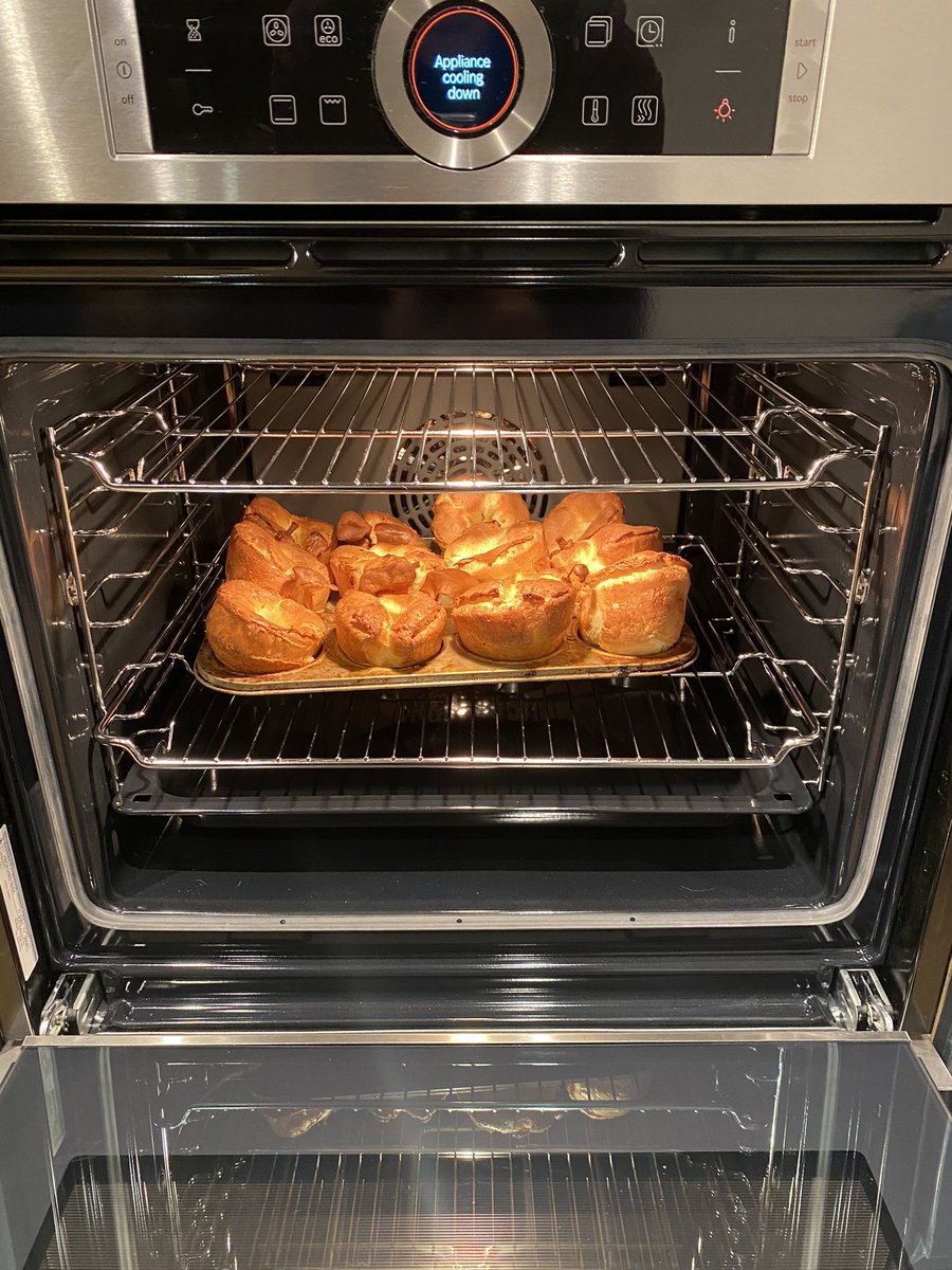 nickycrowther77's tweet photo. After 7 weeks without a working kitchen, and as a proud Yorkshire lass, this is a very special moment! @mikehawker has his Yorkshire puddings again! #yorkshirepuddings #sundayroast #happylass https://t.co/Z4kK2Y5LaK