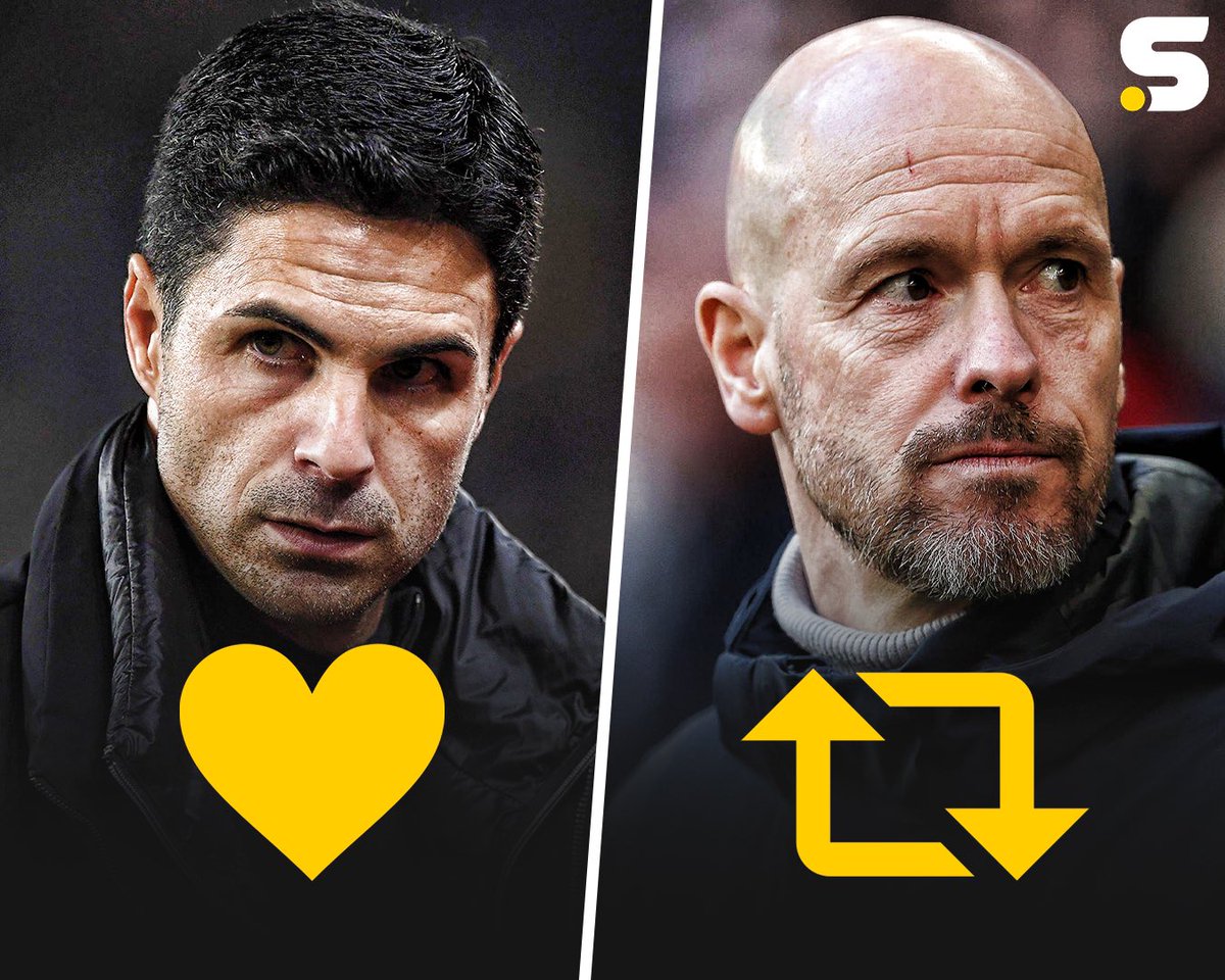 SociaballTweets's tweet image. “Who’s the better manager?”

❤️ Like for Arteta
🔁 Retweet for Ten Hag 

#AFC #MUFC