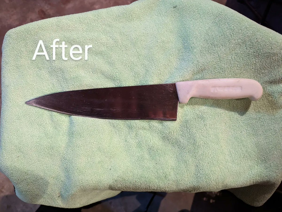 We also do repair work.

#iSharpKnives #SharpKnivesHappyLife #KnifeSharpening #SharpAsNew #KnivesThatCut #SharpeningService #PrecisionSharpening #CuttingEdge #SharperIsBetter #SharpenYourEdge #SliceLikeButter