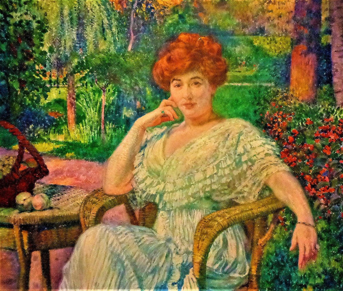 kvandervate's tweet photo. Al bijna een jaar geleden heb ik in het #Museum @SingerLaren de #tentoonstelling over het werk van Théo Van #Rysselberghe bekeken. Op de foto’s zie je: ‘Het #terras in #SaintClair’, ‘Thee in de tuin’, ‘ #Portret van mevrouw Paul #Nocard’ en ‘De Baai van Saint-Clair met een boot’. https://t.co/ZCwAj2L6oS