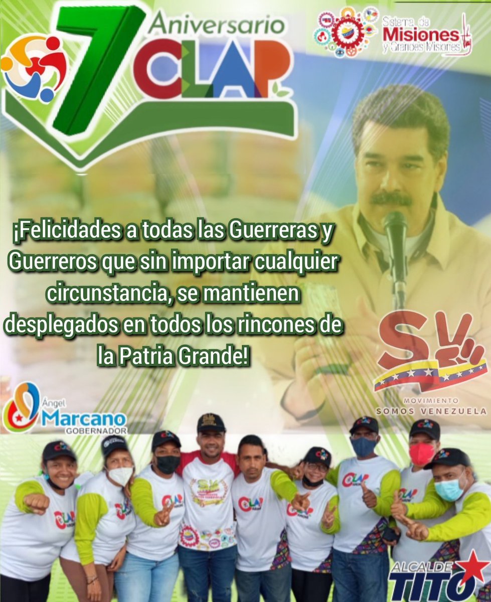 mirabalmoreno's tweet photo. *#Dom12/03/2023* La Gran Familia del *MSV Gobierno Caroní,* celebra el *7° Aniversario de los Clap.. @NicolasMaduro En Bolívar con el @amarcanopsuv y @OviedoPSUV seguiremos venciendo
@MSV_CaroniOfic
@ROSELYSALAZAR
@FSocialCaroni
@FSBolivar https://t.co/628MYuLk73