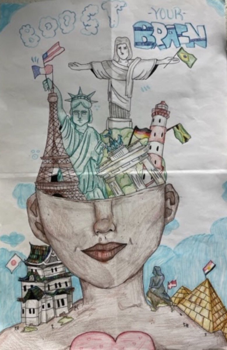 ProfePSHS's tweet image. World Language Week 2023 poster winners! @CougarCulture