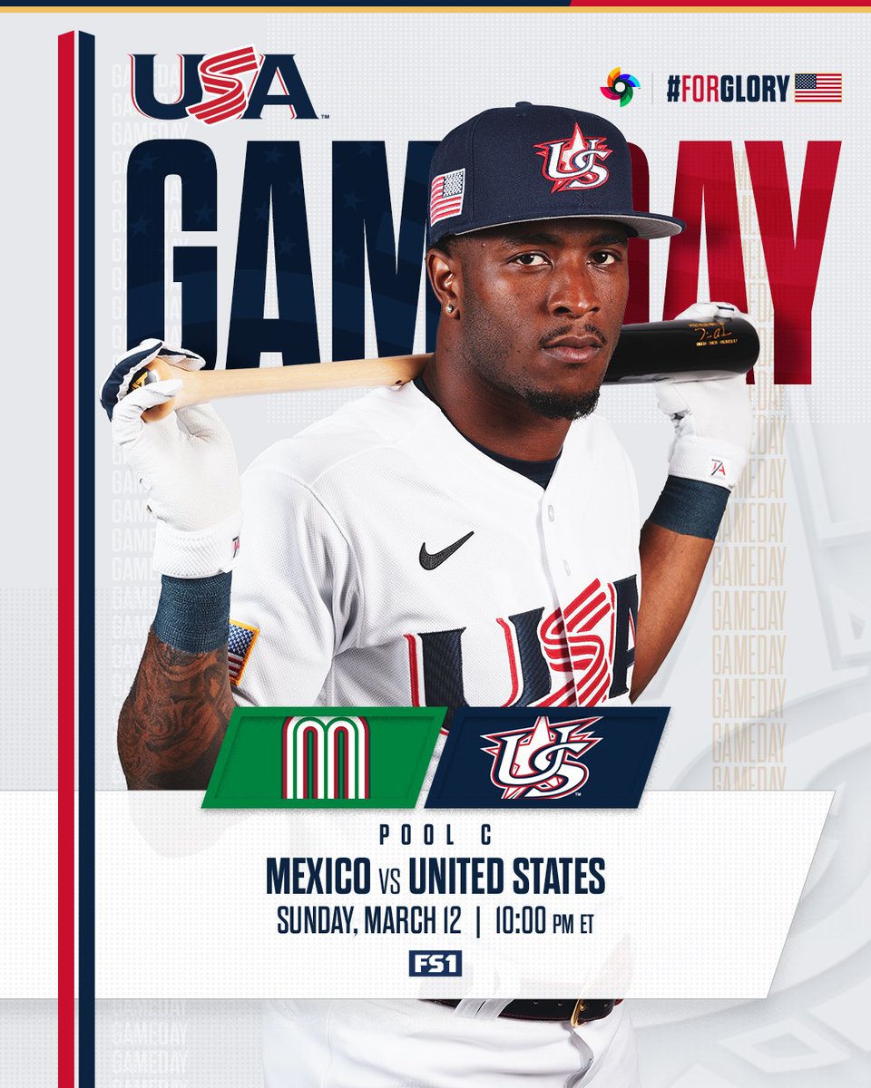 USABaseball's tweet photo. TONIGHT. 🇺🇸 vs. 🇲🇽

#ForGlory🇺🇸 | #ALLIN https://t.co/NKnZyKkosA