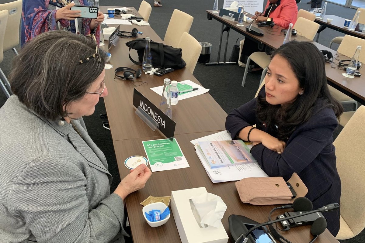 PMNCH's tweet image. .@HFogstad speaks with Hon. Puteri Komarudin, Young MP #Indonesia on the importance of engaging young MPs to promote adolescent well-being in national plans &amp;amp; budgets #1point8 #youngpeopleforchange campaign 1point8.org