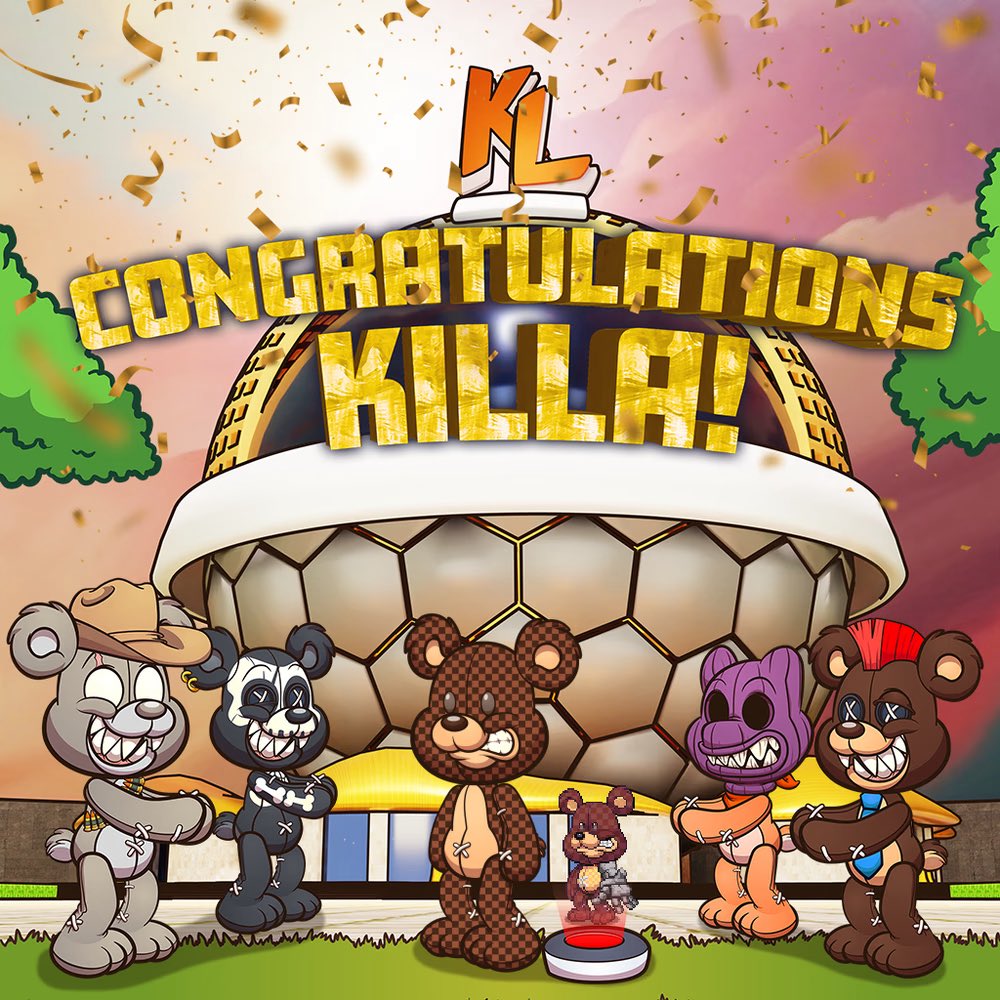 congratulations to me ! tmrw i get to claim my killa crystal☠️🐻 praying for that 1/1 <a href="/killabearsnft/">KILLABEARS 🐻</a>