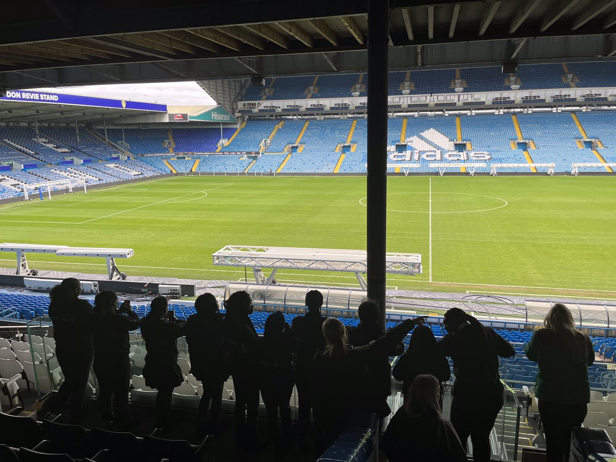 BYASportandPE's tweet photo. What a great day out for our year 10/11 pupils as part of the ‘Go ahead’ programme. What an opportunity to take a tour around @EllandRoad https://t.co/kHbZQifoNo