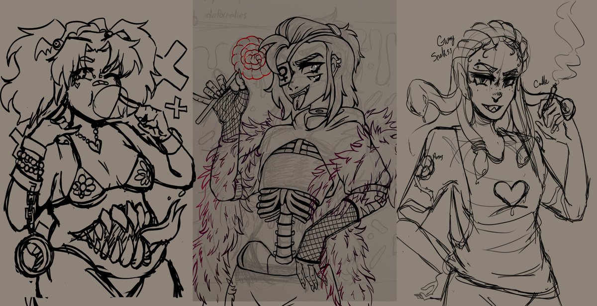 CBeeDoodles's tweet photo. the sketches of my candy punk gals 🍭🦷
#Candypunk https://t.co/fqPhulDwe1