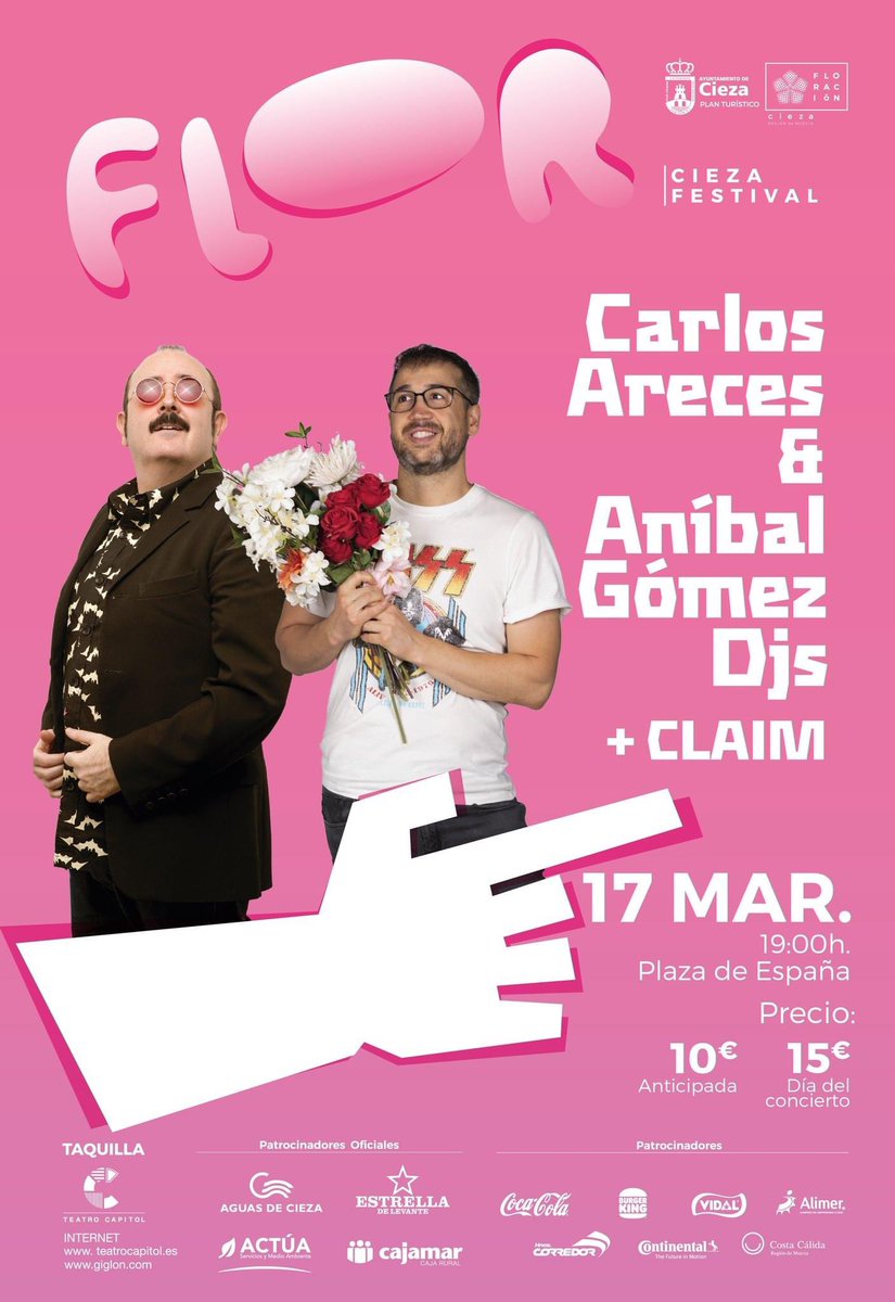 somosclaim's tweet photo. 🔴🔴Nueva fecha🔴🔴

El próximo viernes 17 estaremos en Cieza, en la Pza. de España junto a los grandísimos @AnibalRuido y Carlos Areces DJ (@OjeteCalorGrupo).

Si vamos a tocar alguna de las nuevas se dice y no pasa nada.

Link:
https://t.co/bAv9ieAtau

@aytocieza https://t.co/bXS27hS4Vm